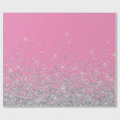 Glitter glazen diamantspruitje cadeaupapier (Vlak)