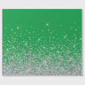 Glitter glazen diamantspruitje neushoorngroen cadeaupapier (Vlak)