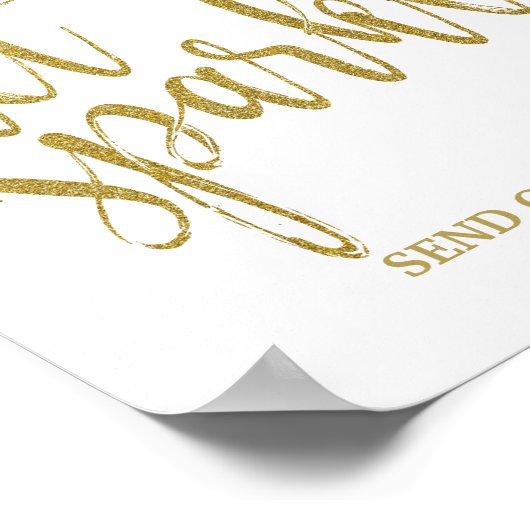 Glitter Glitter 8 x 10 bruiloft Sign. Poster (Hoek)