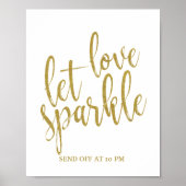 Glitter Glitter 8 x 10 bruiloft Sign. Poster (Voorkant)