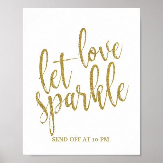 Glitter Glitter 8 x 10 bruiloft Sign. Poster (Voorkant)