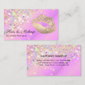 Glitter Glitter Glanp Gloss Makeup Artiest Glitter Visitekaartje (Voorkant / Achterkant)