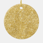 Glitter Glitter Gold Paarse Monogram Merry Kerstmi Keramisch Ornament (Achterkant)
