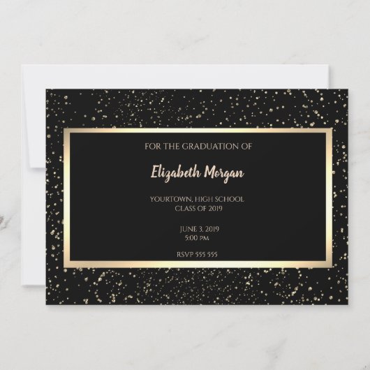 Glitter Glitter Gradup, Confetti sparen de Datum Save The Date (Achterkant)