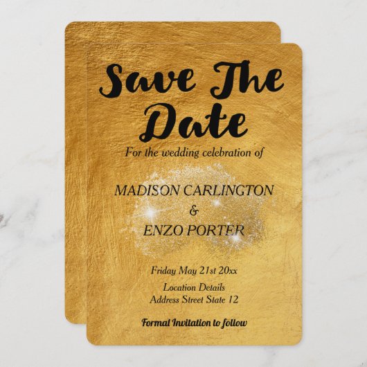 Glitter Glitter voor Gold Foil Paper Kaart (Voorkant / Achterkant)