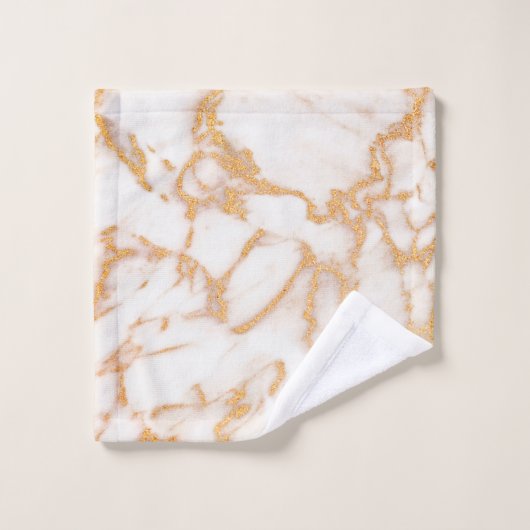 Glitter glitter, witte marmer bad handdoek (Wasdoekje)