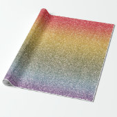 Glitter Glitz Rainbow Cadeaupapier (Uitgerold)