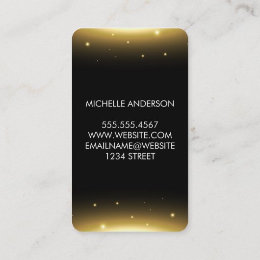 Glitter Glow Black Visitekaartje (Achterkant)