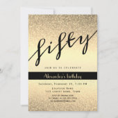 Glitter Gold 50e verjaardag Kaart (Voorkant)