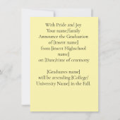 Glitter/Gold Afstudeeraankondiging 2026 Aankondiging (Achterkant)