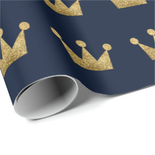 Glitter Gold Afstuderen Lux Blue Navy Cadeaupapier