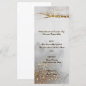 Glitter Gold Alcohol Ink Chic Flat Menu (Voorkant / Achterkant)