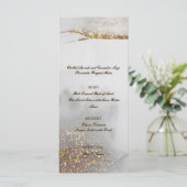 Glitter Gold Alcohol Ink Chic Flat Menu (Staand voorkant)