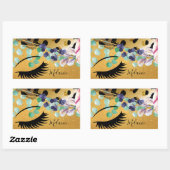  Glitter Gold Animal Print genaamd Glam Rechthoekige Sticker (Vel)