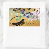  Glitter Gold Animal Print genaamd Glam Rechthoekige Sticker (Tas)