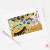  Glitter Gold Animal Print genaamd Glam Rechthoekige Sticker (Envelop)