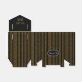 Glitter Gold+Black PinStripes Party Favor Box Bedankdoosjes (Uitgevouwen)