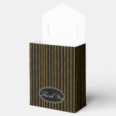 Glitter Gold+Black PinStripes Party Favor Box Bedankdoosjes (Geopend)