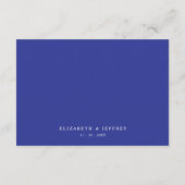 Glitter Gold Blue Purple Peacock Plume Wedding Informatiekaartje (Achterkant)