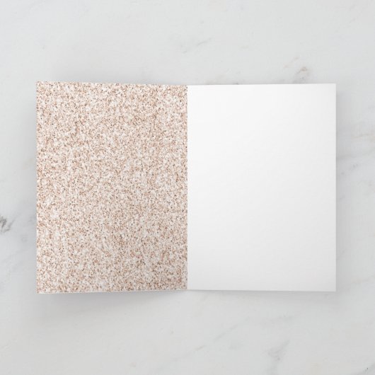 Glitter Gold Blush Roze leopard Print Kaart (Binnen)