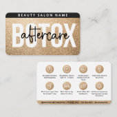 Glitter Gold Botox Filler Instruction Nadere Care Visitekaartje (Voorkant / Achterkant)