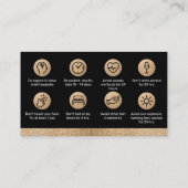 Glitter Gold Botox Filler Instruction Nadere Care Visitekaartje (Achterkant)