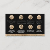 Glitter Gold Brows Nazorg PMU Brow Instructions Visitekaartje (Achterkant)