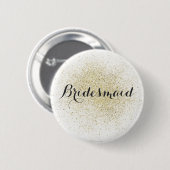 Glitter Gold Bruidsmeisje Button (Voorkant /achterkant)