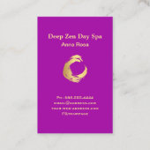 ** Glitter Gold Brush Reiki Meditatie Zen Visitekaartje (Achterkant)