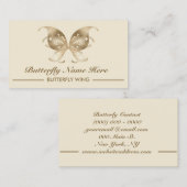 Glitter Gold Butterfly Swirl Decoratief Visitekaartje (Voorkant / Achterkant)