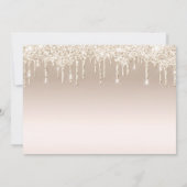 Glitter Gold Cake 60th Birthday Party Kaart (Achterkant)