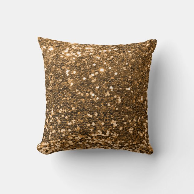 Glitter Gold Copper Kussen (Voorkant)