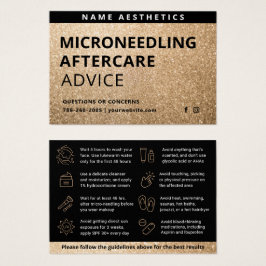 Glitter Gold Dermal Filler Aftercare Kaart