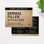 Glitter Gold Dermal Filler Aftercare Kaart (Bureau)