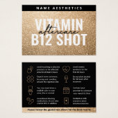 Glitter Gold Dermal Filler Aftercare Kaart (Voorkant /achterkant)