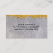Glitter Gold Drip Textielachtergrond Visitekaartje (Achterkant)