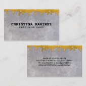 Glitter Gold Drip Textielachtergrond Visitekaartje (Voorkant / Achterkant)
