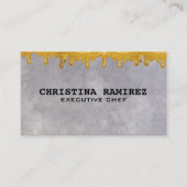 Glitter Gold Drip Textielachtergrond Visitekaartje (Voorkant)