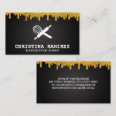 Glitter Gold Drip | Whisk en Rolling Pin Visitekaartje (Voorkant / Achterkant)