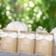 Glitter Gold Drips Champagne Beige bruiloft