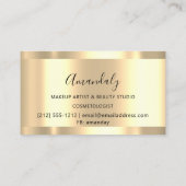 Glitter Gold Drives Nail Manicure Floral Visitekaartje (Achterkant)