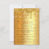 Glitter Gold Drives - Plechtige bruiloft legant Kaart (Voorkant)