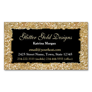Glitter Gold Elegance Magnetisch Visitekaartje
