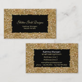 Glitter Gold Elegance Visitekaartjes (Voorkant / Achterkant)