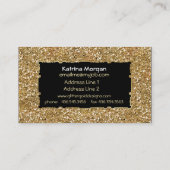 Glitter Gold Elegance Visitekaartjes (Achterkant)