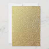 Glitter Gold Elegant Vintage Wedding Kaart (Achterkant)