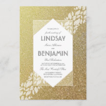 Glitter Gold Elegant Vintage Wedding