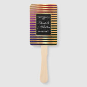Glitter Gold en Black Wedding Hand Fan Handwaaier (Voorkant)