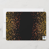 Glitter Gold en Oranje Afstuderen Kaart (Achterkant)