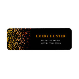 Glitter Gold en Sinaasappel Etiket